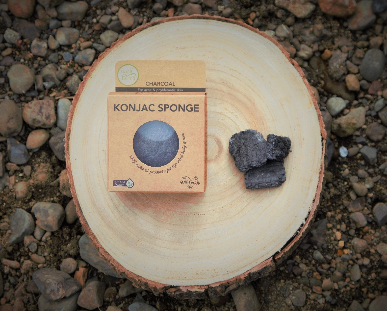 Activated Charcoal Konjac Sponge (for oily or acne prone skin)