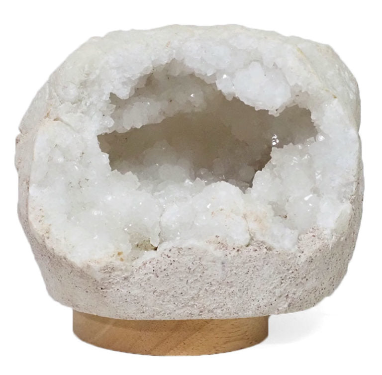 3.81kg Natural Calcite Geode Lamp with Large LED Light Base DB513