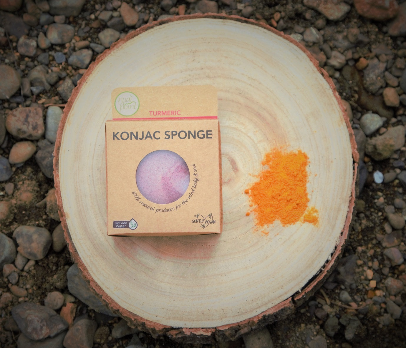 Turmeric Konjac Sponge (for dry or damaged skin)