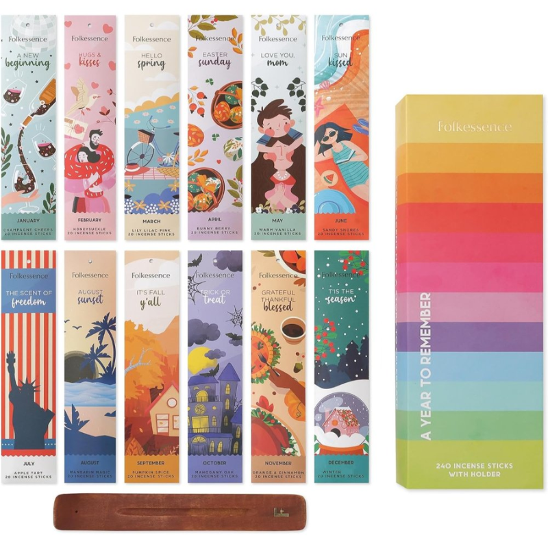Folkessence Incense Gift Pack A Year To Remember 240 Sticks
