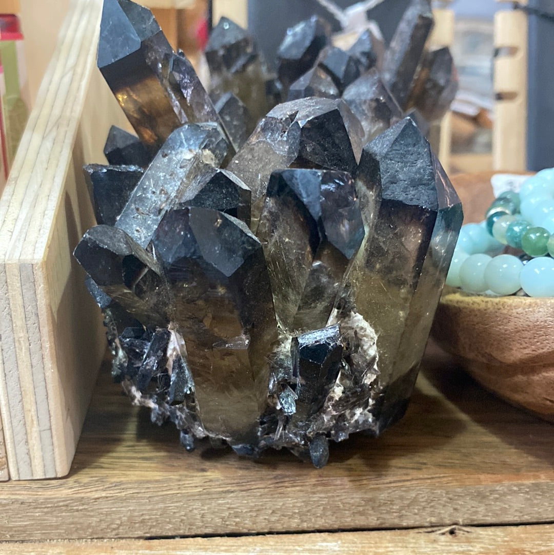 Smoky Quartz Cluster