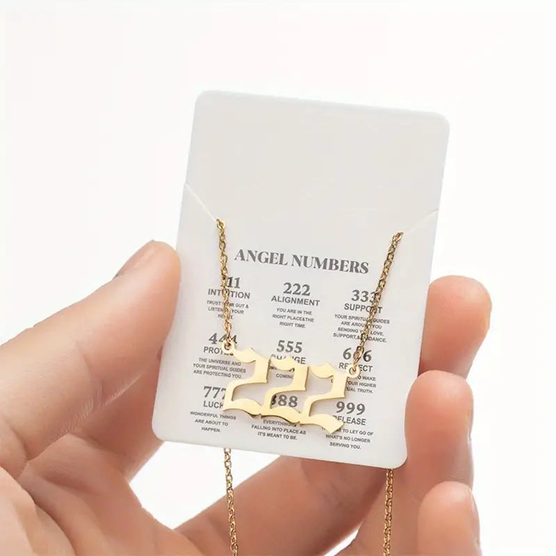 Angel Number Necklace - Gold