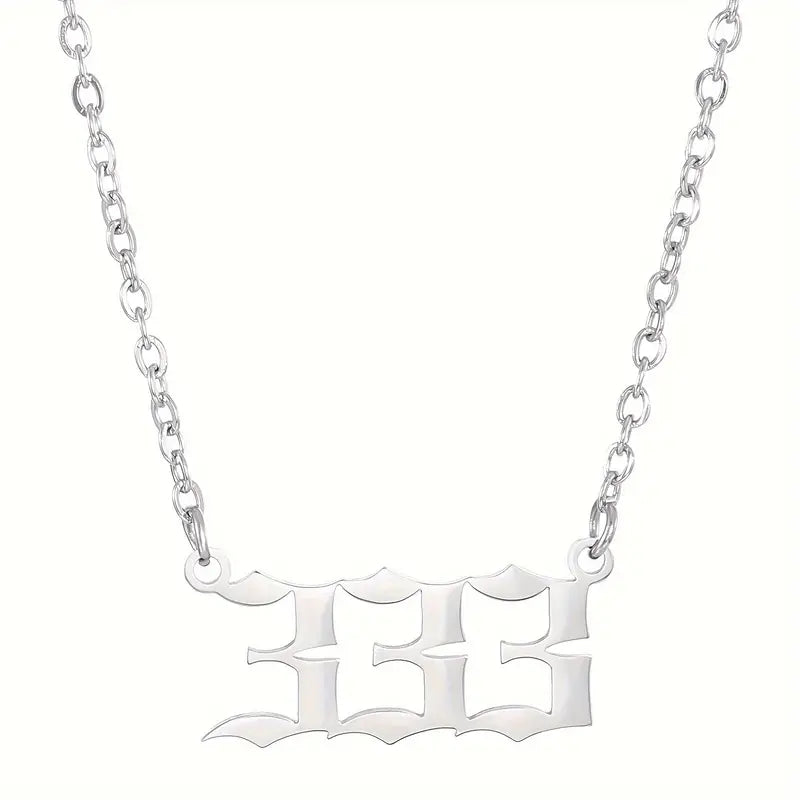 Angel Number Necklace - Silver