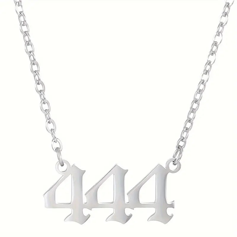 Angel Number Necklace - Silver