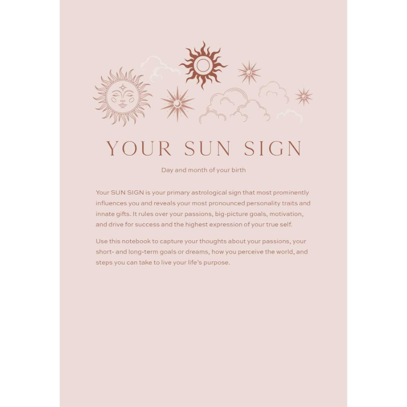 Sun Moon Rising Astrology Notebook