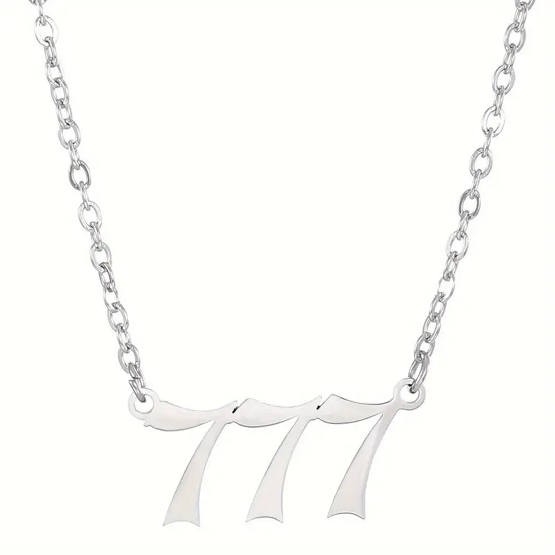 Angel Number Necklace - Silver