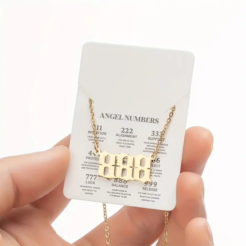 Angel Number Necklace - Gold