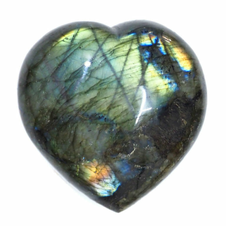 0.92kg Natural Labradorite Polished Heart Stone