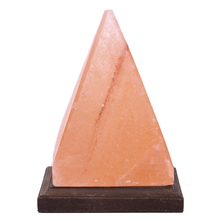 Pyramid Salt Lamp - Timber Base (12V-12W)