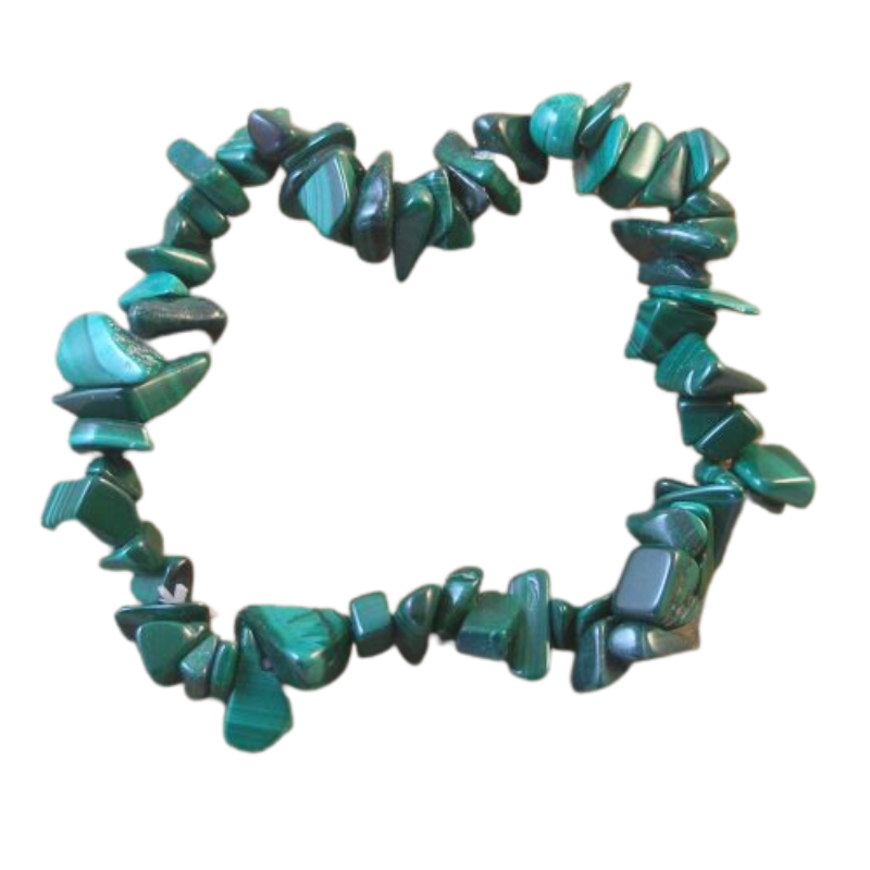 Malachite Crystal Chip Bracelet