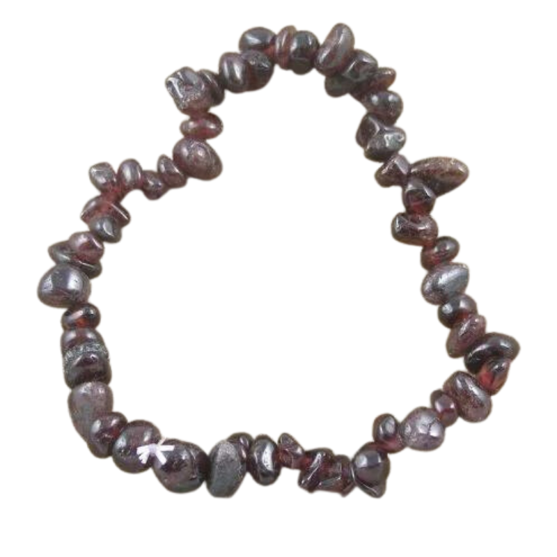 Garnet Crystal Chip Bracelet