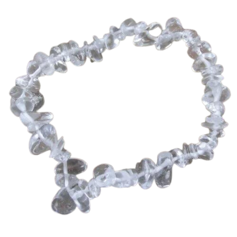 Clear Quartz Crystal Chip Bracelet