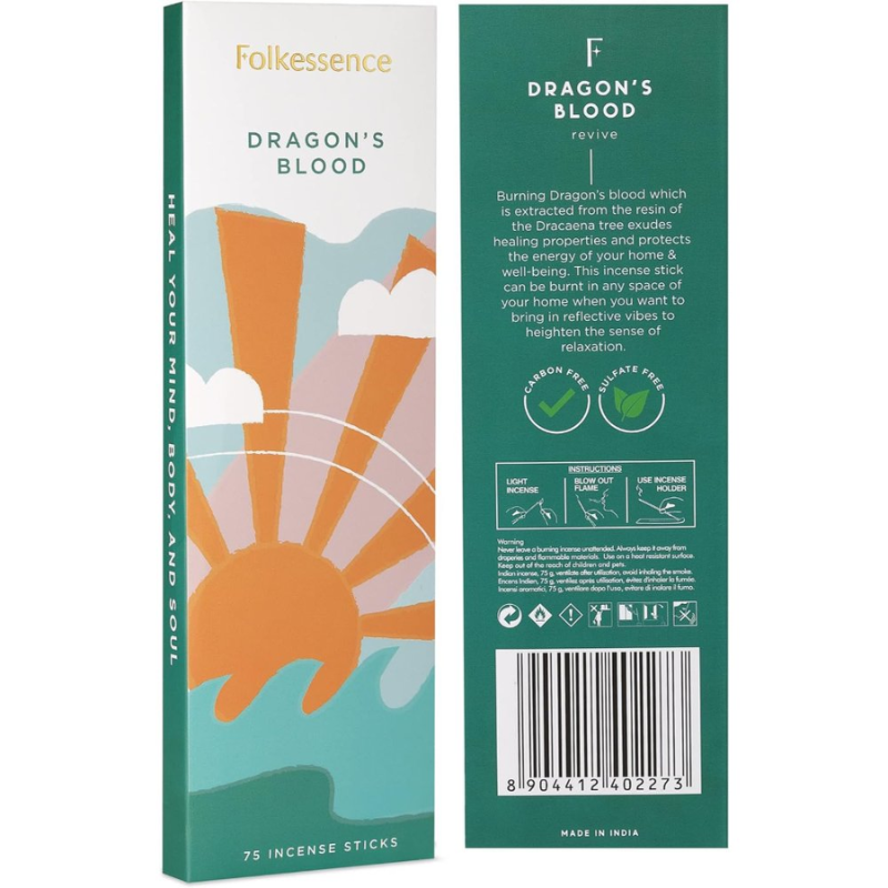 Folkessence Incense Dragons Blood 75 Sticks