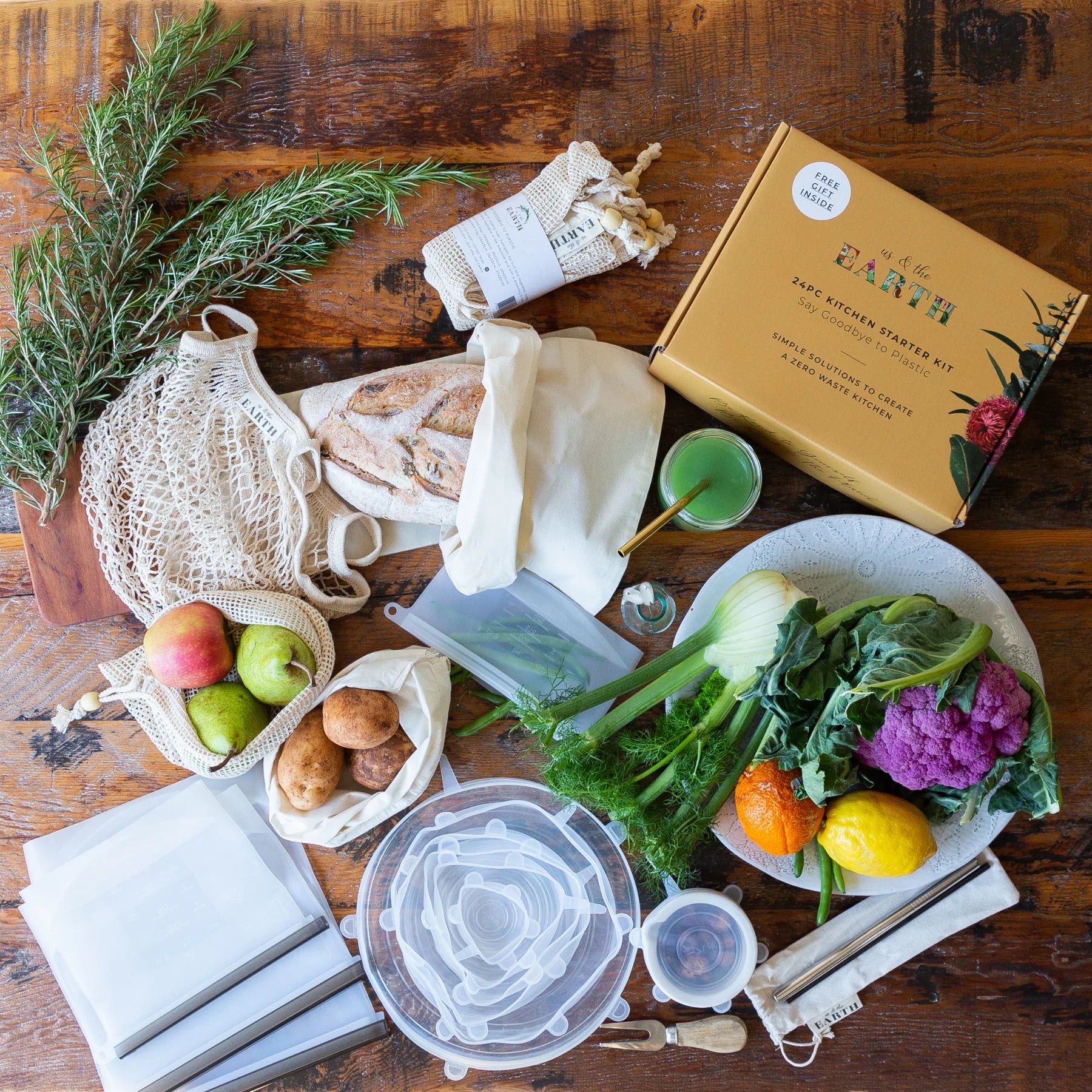 ZERO WASTE KITCHEN ESSENTIALS KIT - Inspire Me Naturally 