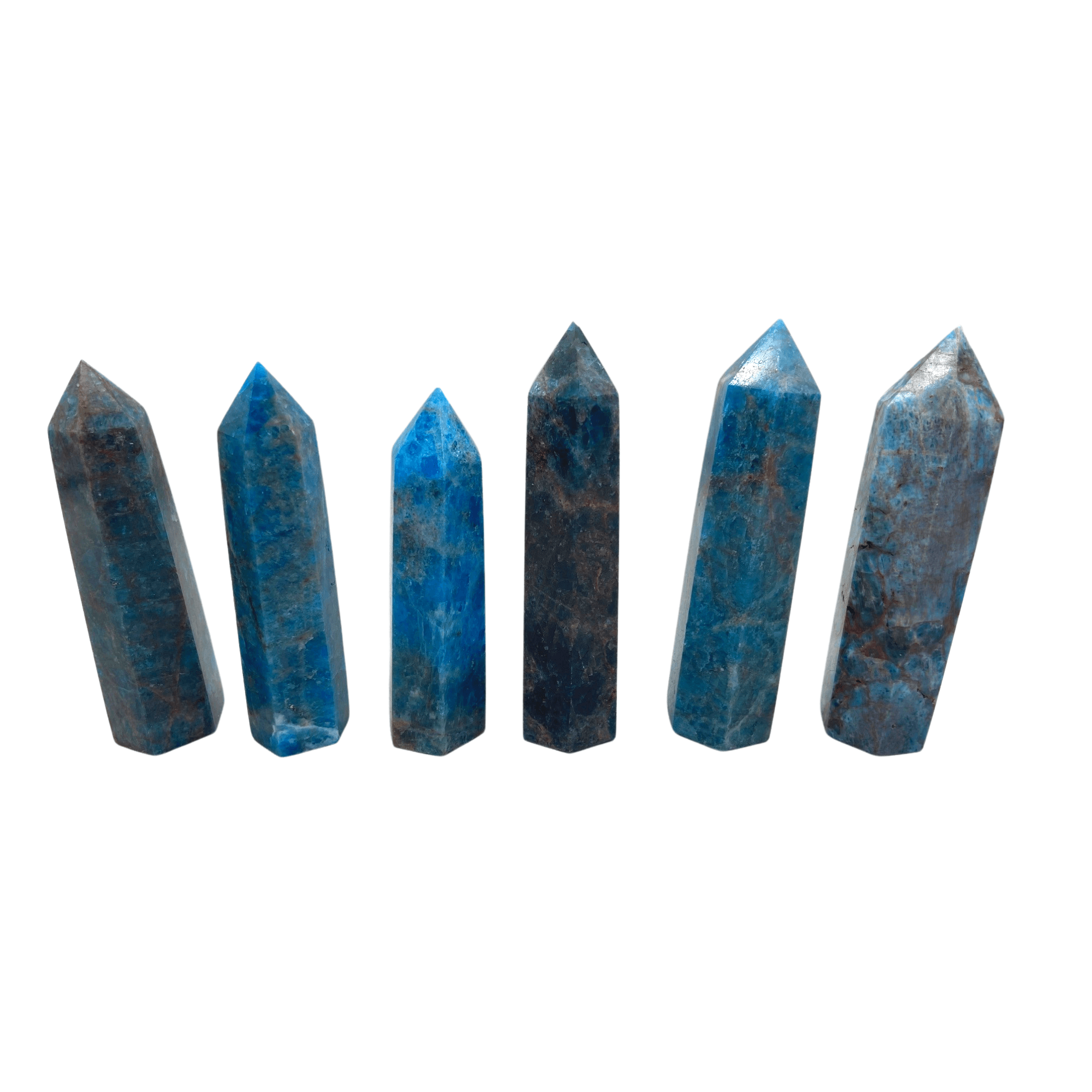 Blue Apatite Single Point Tower (9.5cm) - Inspire Me Naturally 