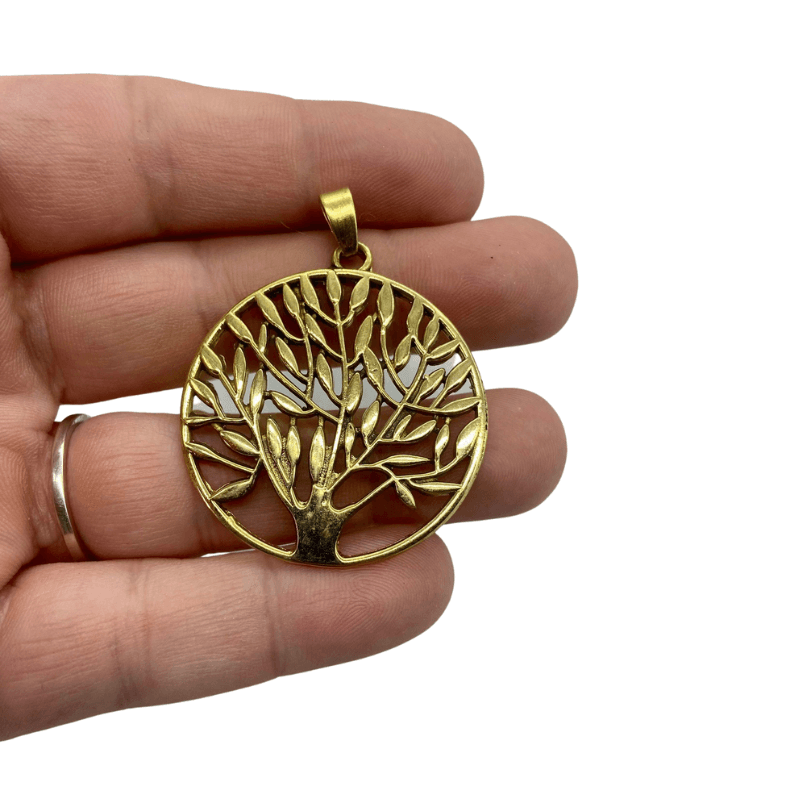Tree of Life Pendant - Brass or Silver - Inspire Me Naturally 
