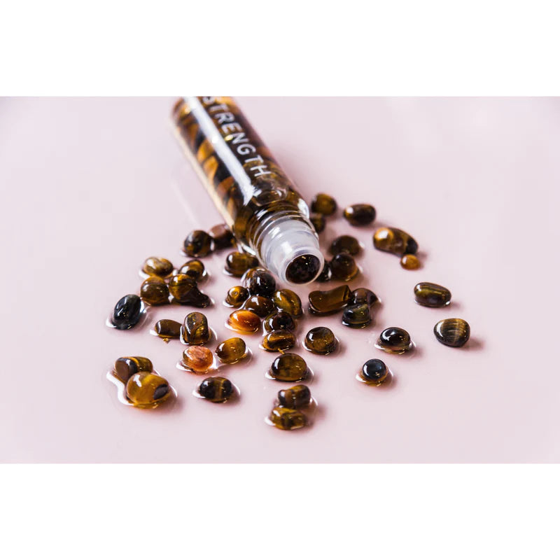 STRENGTH Essential Oil Roller Tiger's Eye 24K Gold - 10ML - Inspire Me Naturally 