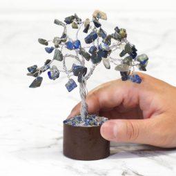 Genuine Lapis Lazuli Crystal gemstone tree with a timber base. - Inspire Me Naturally 