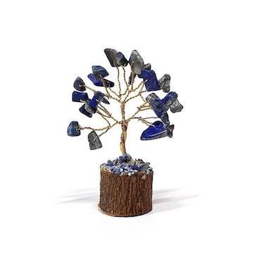 Mini Crystal Chips Tree on Wooden Base - Inspire Me Naturally 