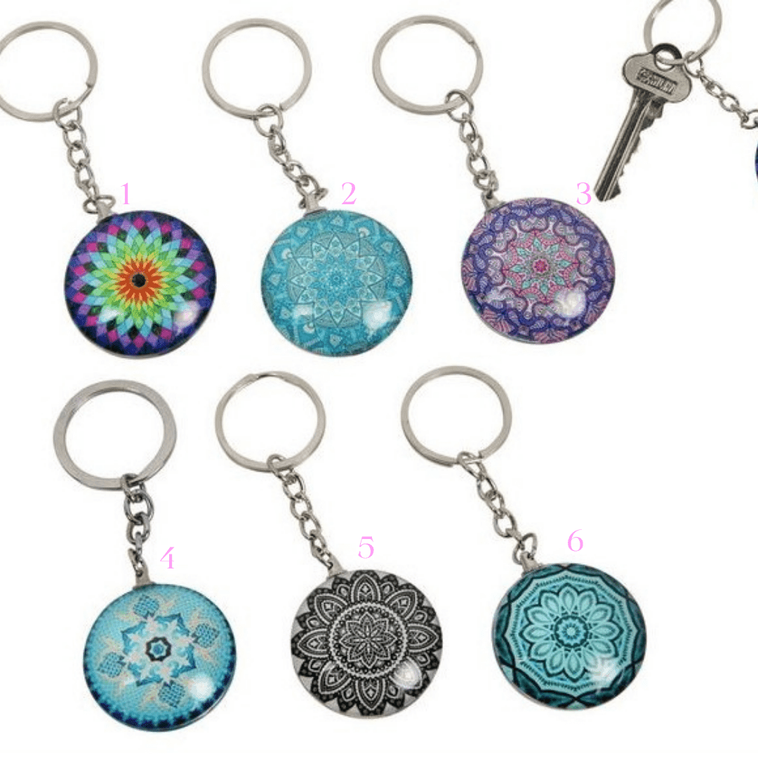 BOHO Glass Key Rings - Inspire Me Naturally 