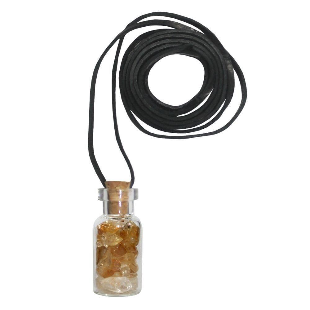 Crystal Bottle Necklace - Assorted Crystals - Inspire Me Naturally 