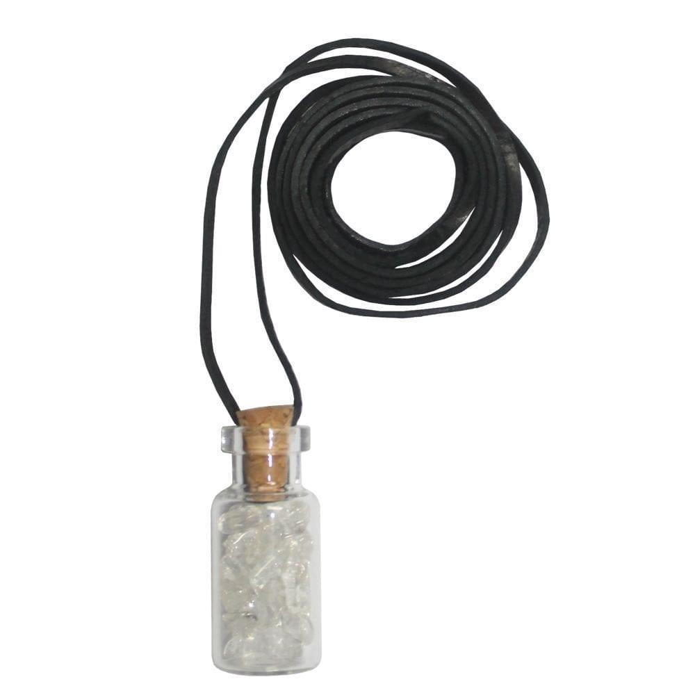 Crystal Bottle Necklace - Assorted Crystals - Inspire Me Naturally 