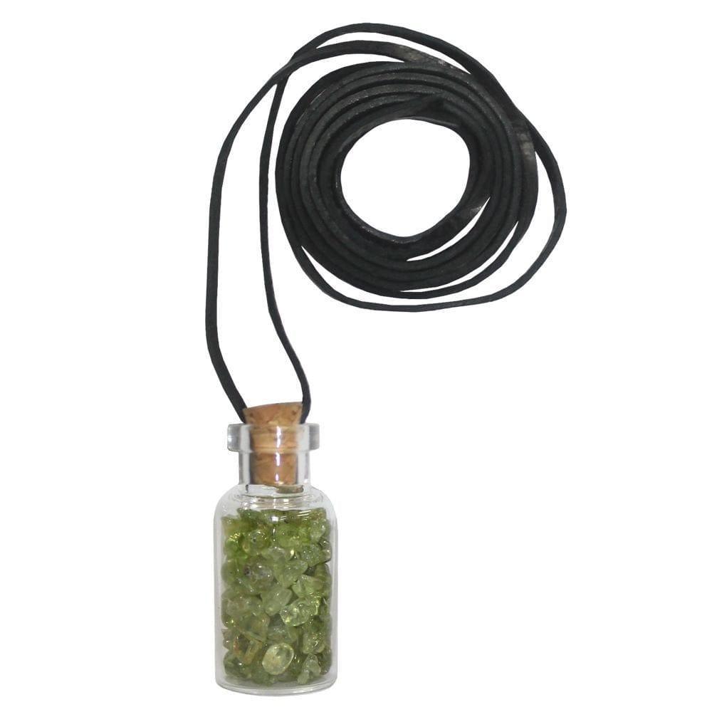 Crystal Bottle Necklace - Assorted Crystals - Inspire Me Naturally 