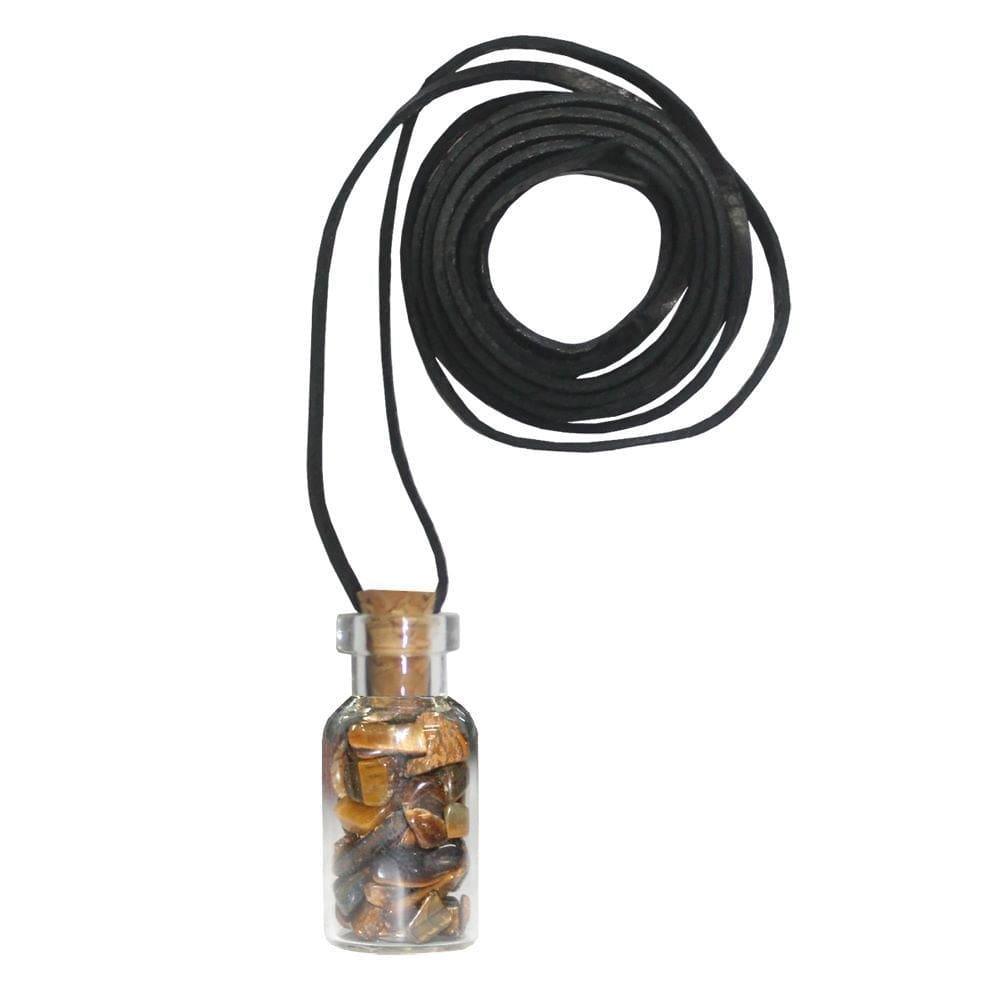 Crystal Bottle Necklace - Assorted Crystals - Inspire Me Naturally 