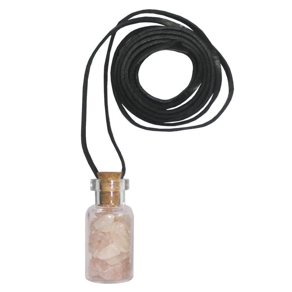 Crystal Bottle Necklace - Assorted Crystals - Inspire Me Naturally 