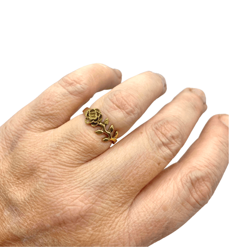 Flower Brass Ring - Inspire Me Naturally 