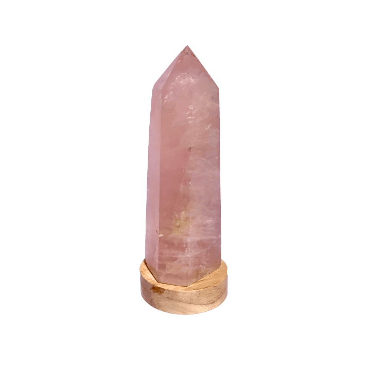 Rose Quartz Tower with free LED Base - Inspire Me Naturally 