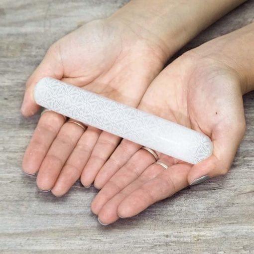 Selenite Engraved Wand - Inspire Me Naturally 