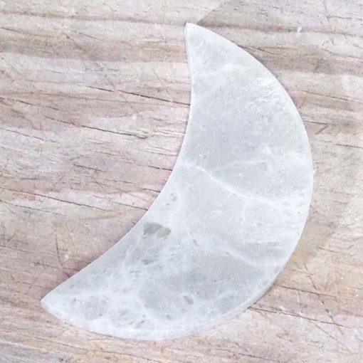 Selenite Moon Plate - Inspire Me Naturally 