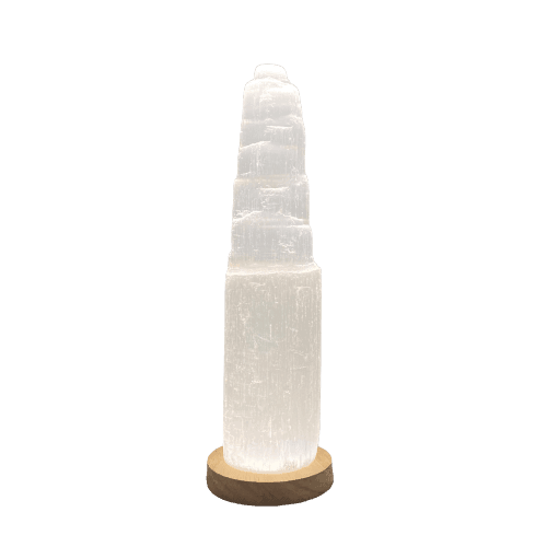 Selenite Tower with LED Base - Inspire Me Naturally 