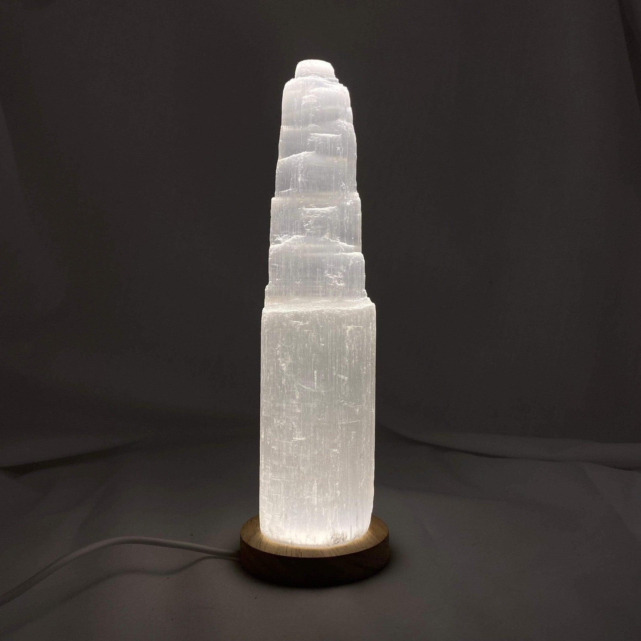 Selenite Tower with LED Base - Inspire Me Naturally 