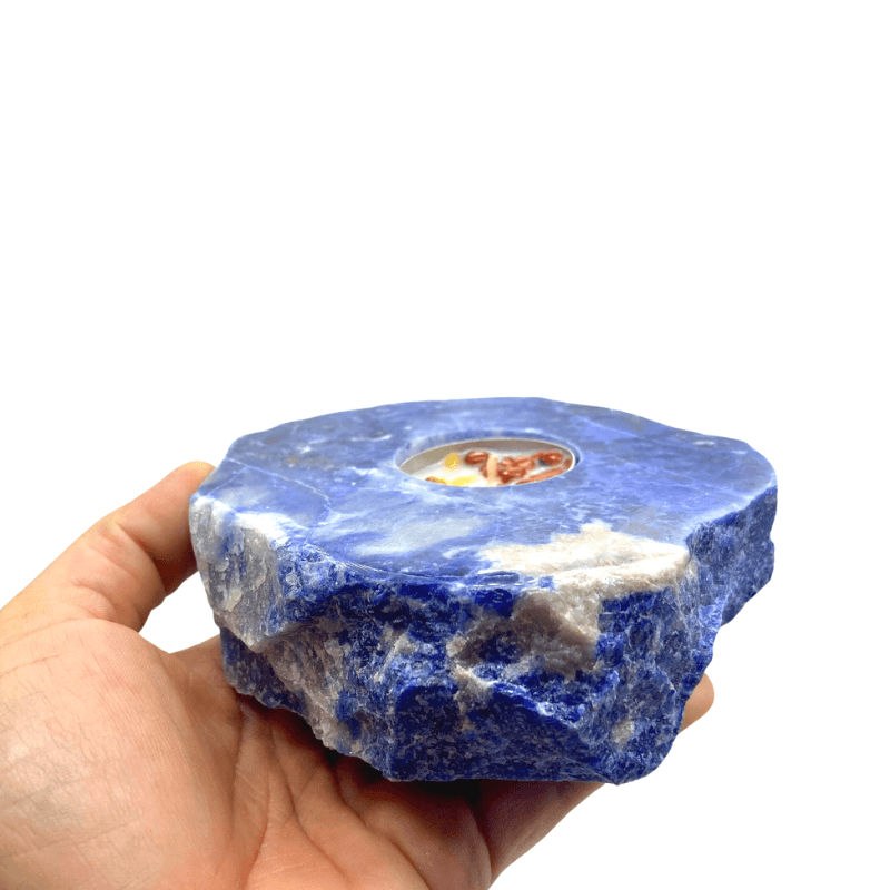 Sodalite Polished Tealight Candle Holder - Inspire Me Naturally 