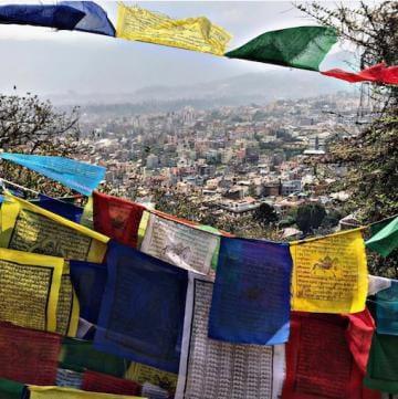 Tibetan Prayer Flag 18cm x 18cm - Inspire Me Naturally 